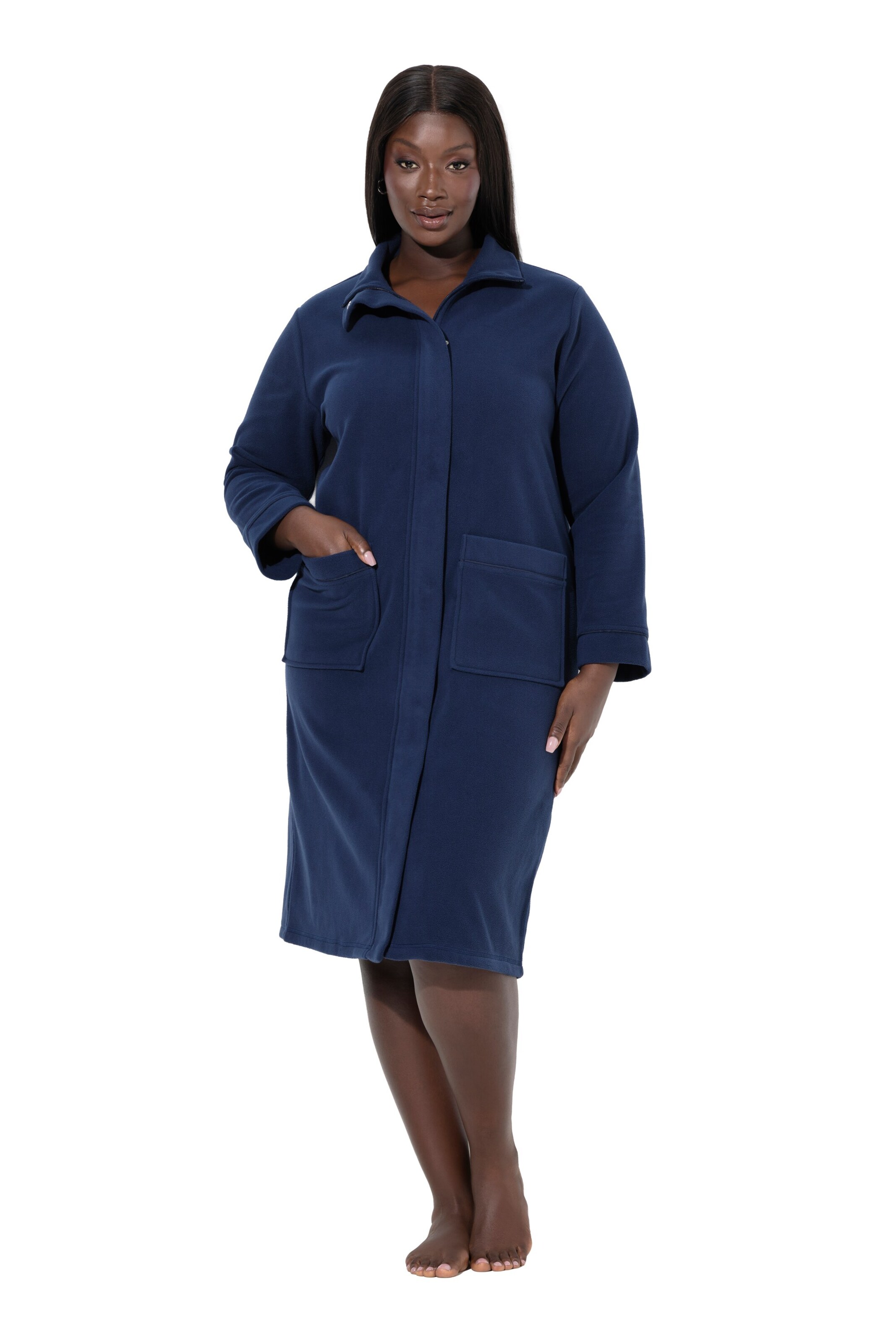 Ulla Popken Bathrobe short in Blue