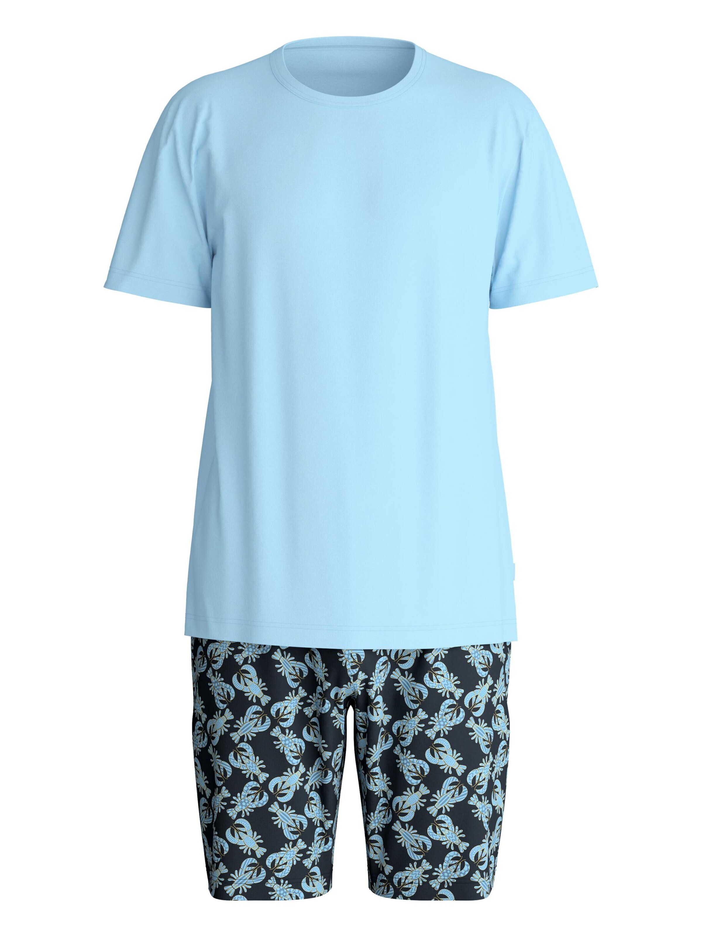 CALIDA Pyjama kurz 'Relax Easter'‌‌‌‌‌‌ in Grau: Vorderseite