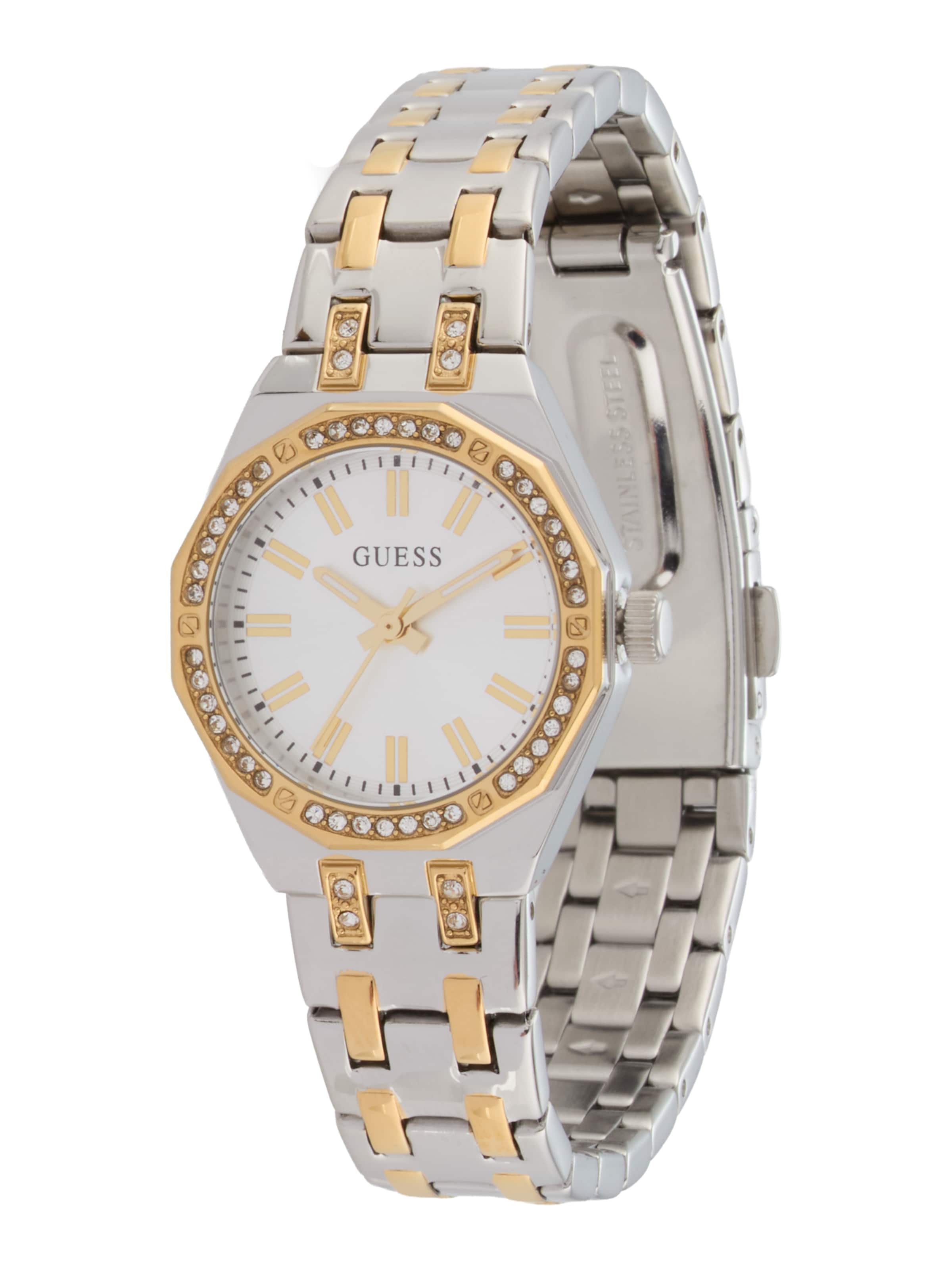 Montre à affichage analogique 'Bejeweled' GUESS en or : devant