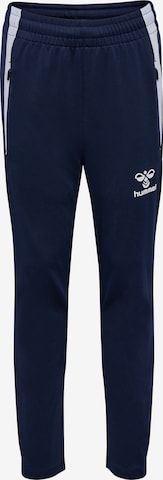 Hummel Slim fit Workout Pants 'Lead 2.0' in Blue: front