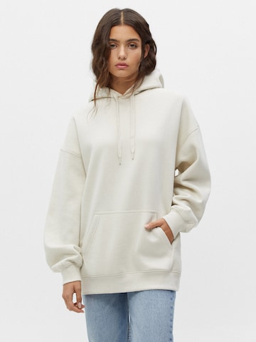 Pull&Bear Sweatshirt in Beige: front