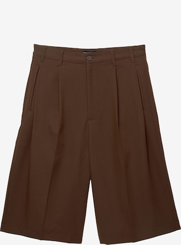 Pull&Bear Wide Leg Laskoshousut värissä ruskea: etupuoli