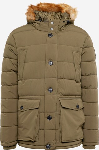 BURTON MENSWEAR LONDON Winterjas in Groen: voorkant