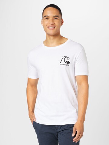 Tricou de la QUIKSILVER pe alb: față