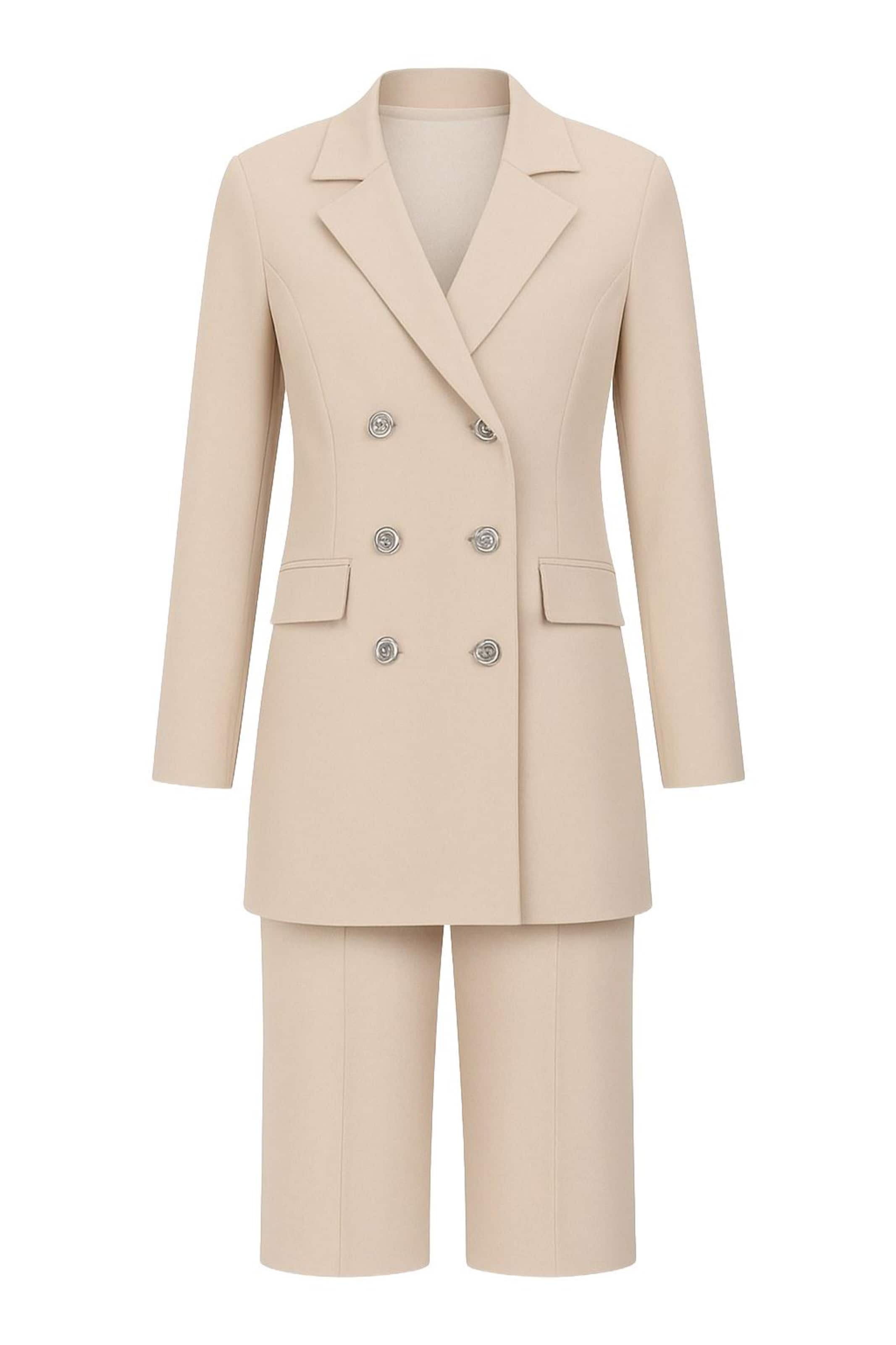 MODAMIHRAM Hosenanzug in Beige: Vorderseite