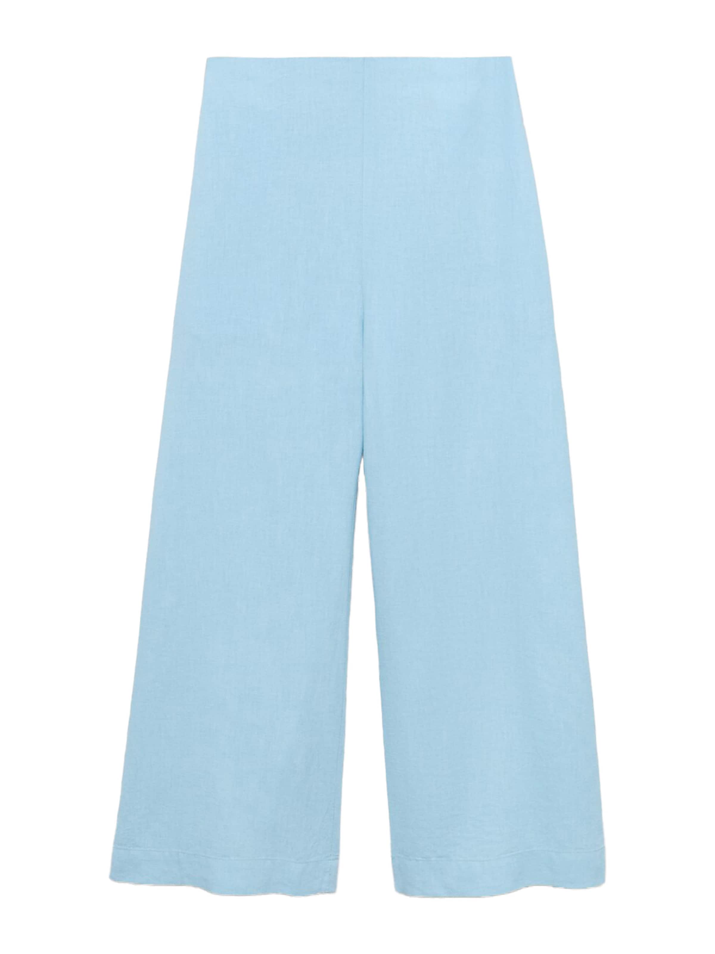 MANGO Широки крачоли Панталон 'LINOVISF' в синьо: отпред