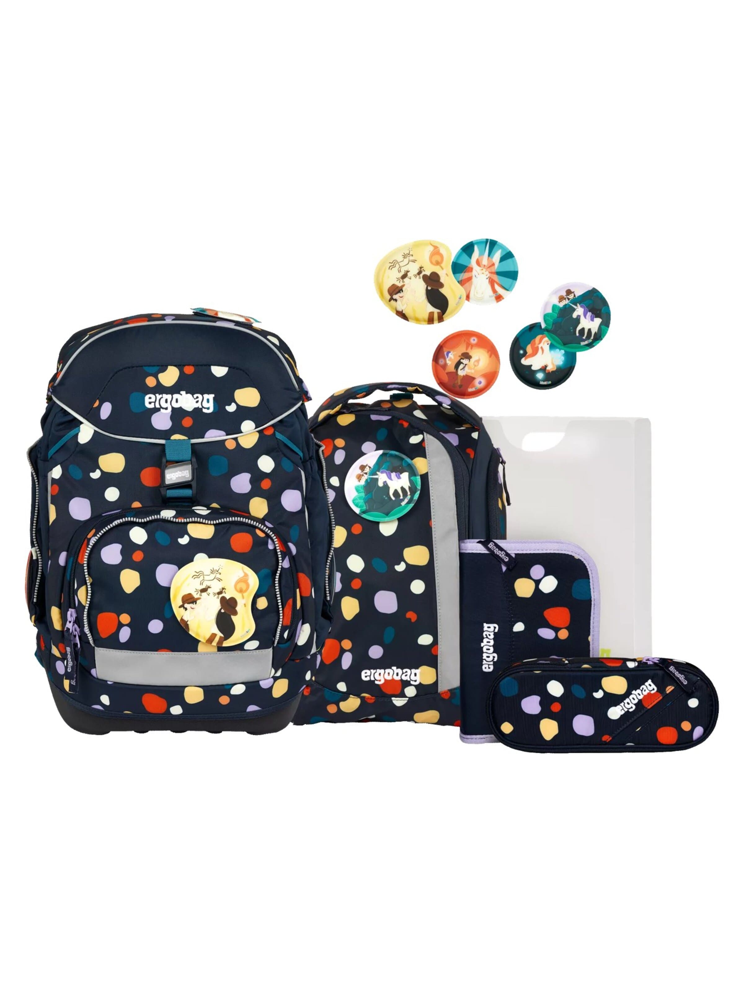 ergobag Backpack 'Schulranzen-Set pack Set' in Blue: front