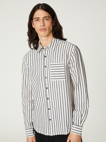 DAN FOX APPAREL Regular fit Button Up Shirt 'Janosch' in Black: front