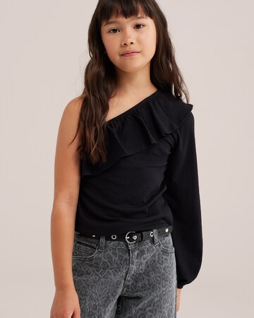 WE Fashion Top in Zwart: voorkant