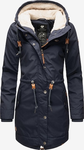 Ragwear Winterparka 'Canny' in Blauw: voorkant