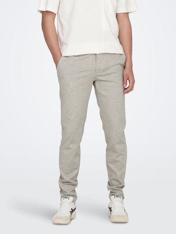 Only & Sons Slim fit Chino Pants 'Mark' in Beige: front