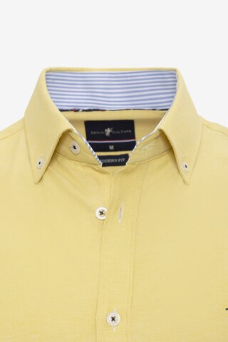 DENIM CULTURE Regular fit Button Up Shirt 'Erling' in Yellow