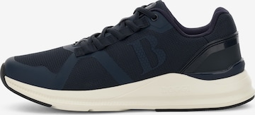 Baskets basses Boggi Milano en bleu : devant