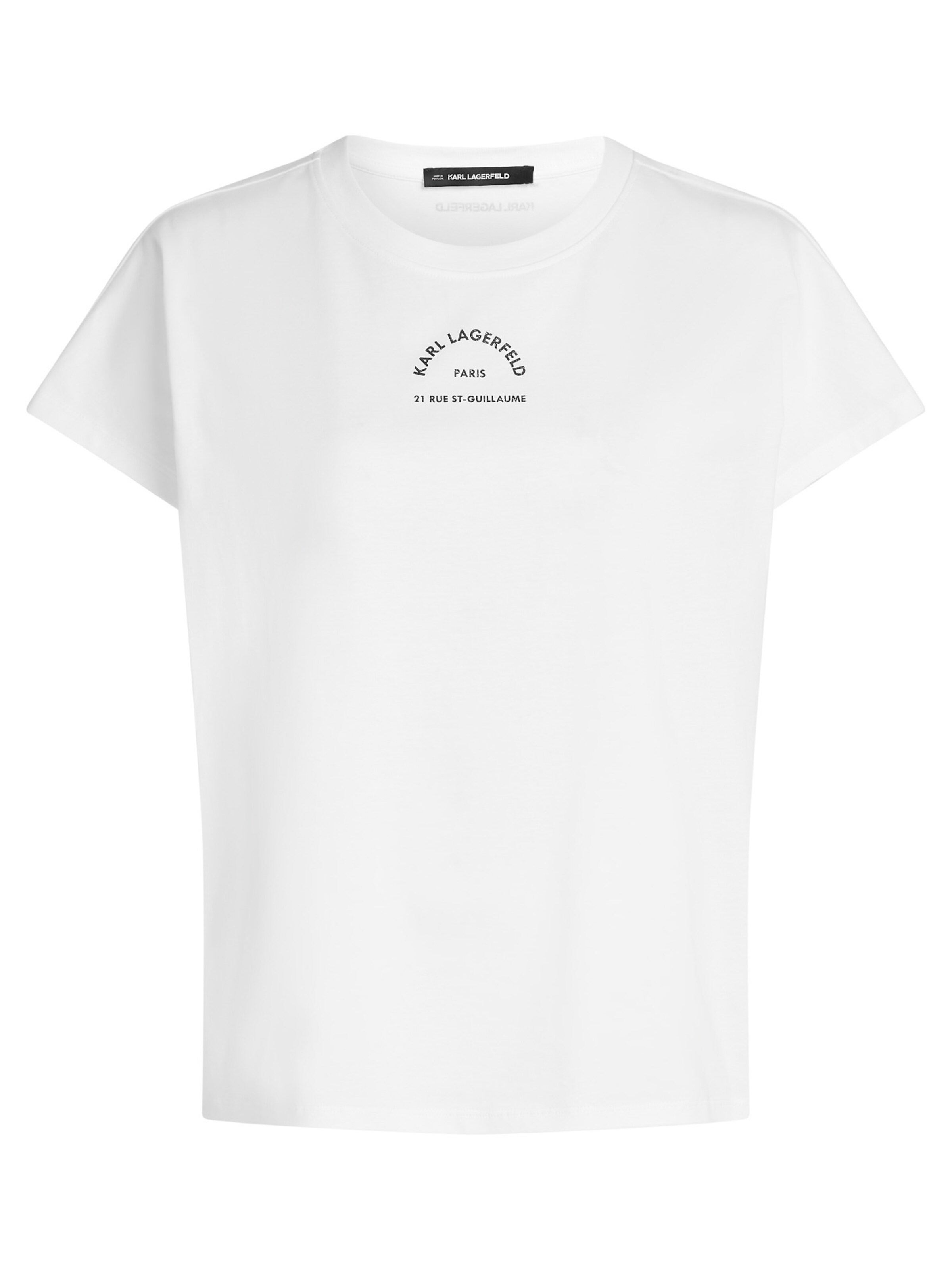 Maglietta Karl Lagerfeld di colore nero / bianco, Visualizzazione prodotti