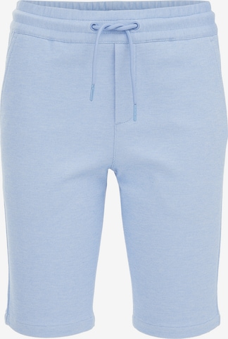 WE Fashion Slimfit Broek in Blauw: voorkant