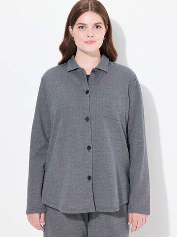 Ulla Popken Tussenjas in Blauw: voorkant