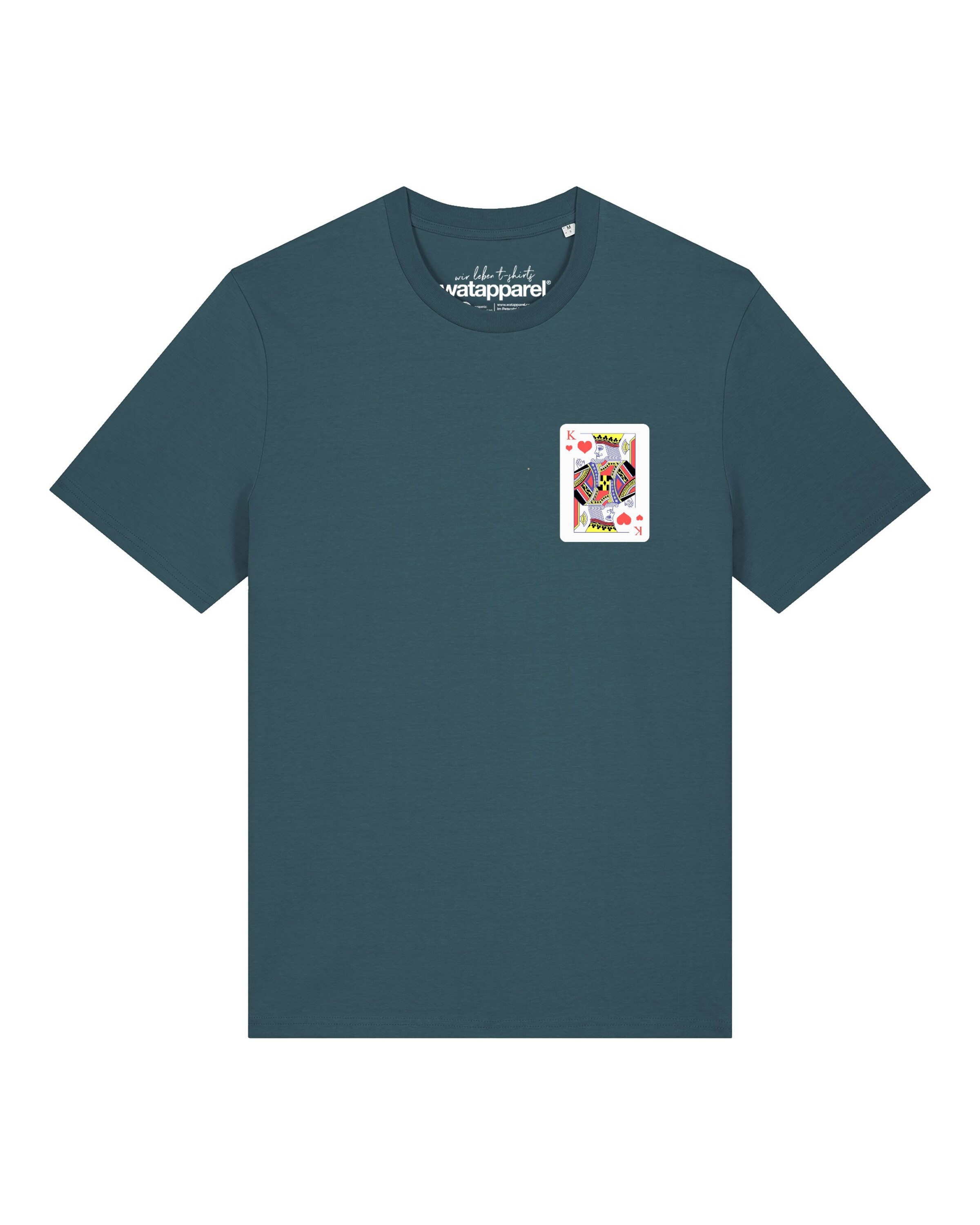 T-Shirt ' König der Herzen ' Watapparel en bleu : devant