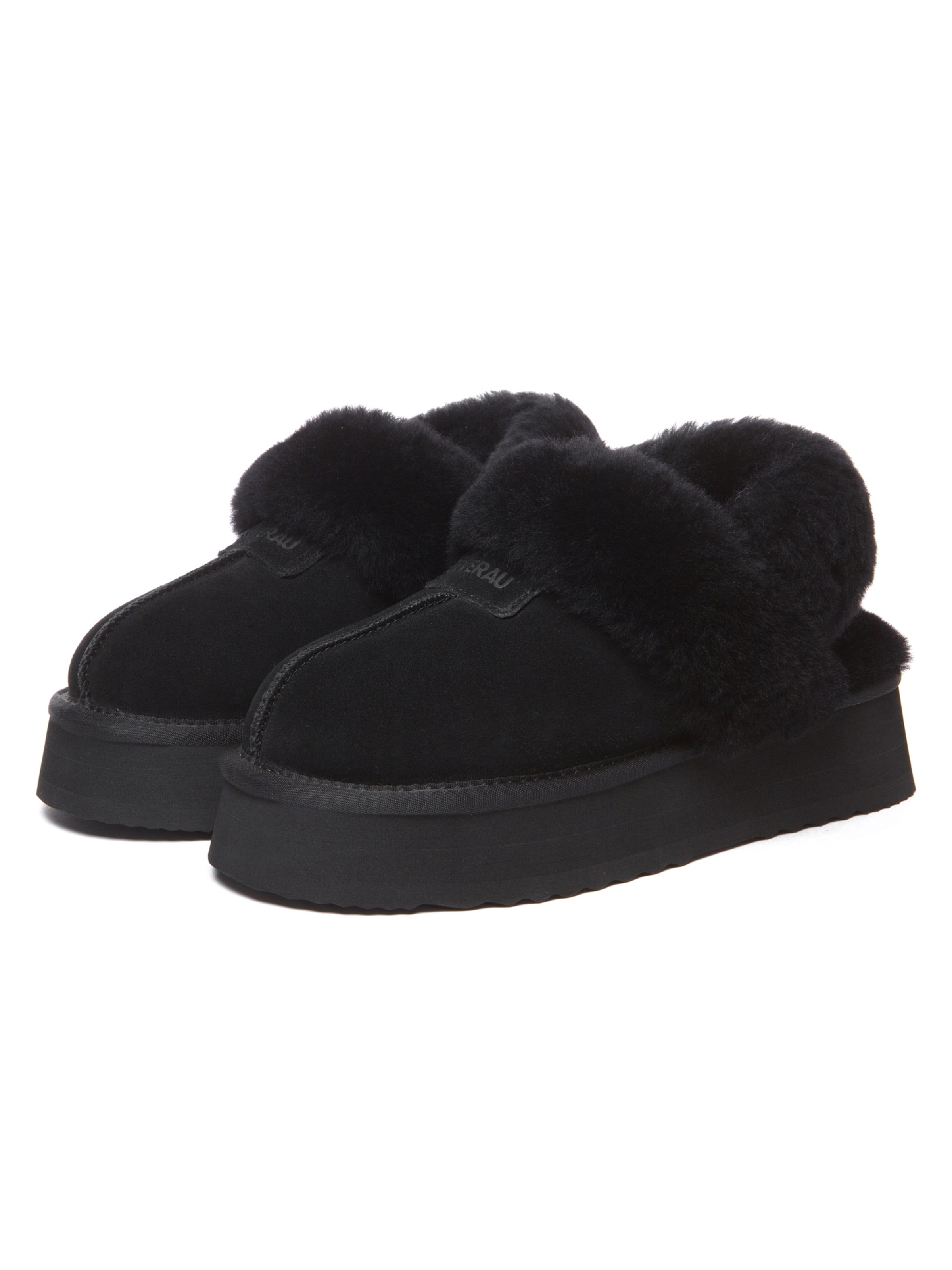 Everau - Pantufa 'Fantail' em preto