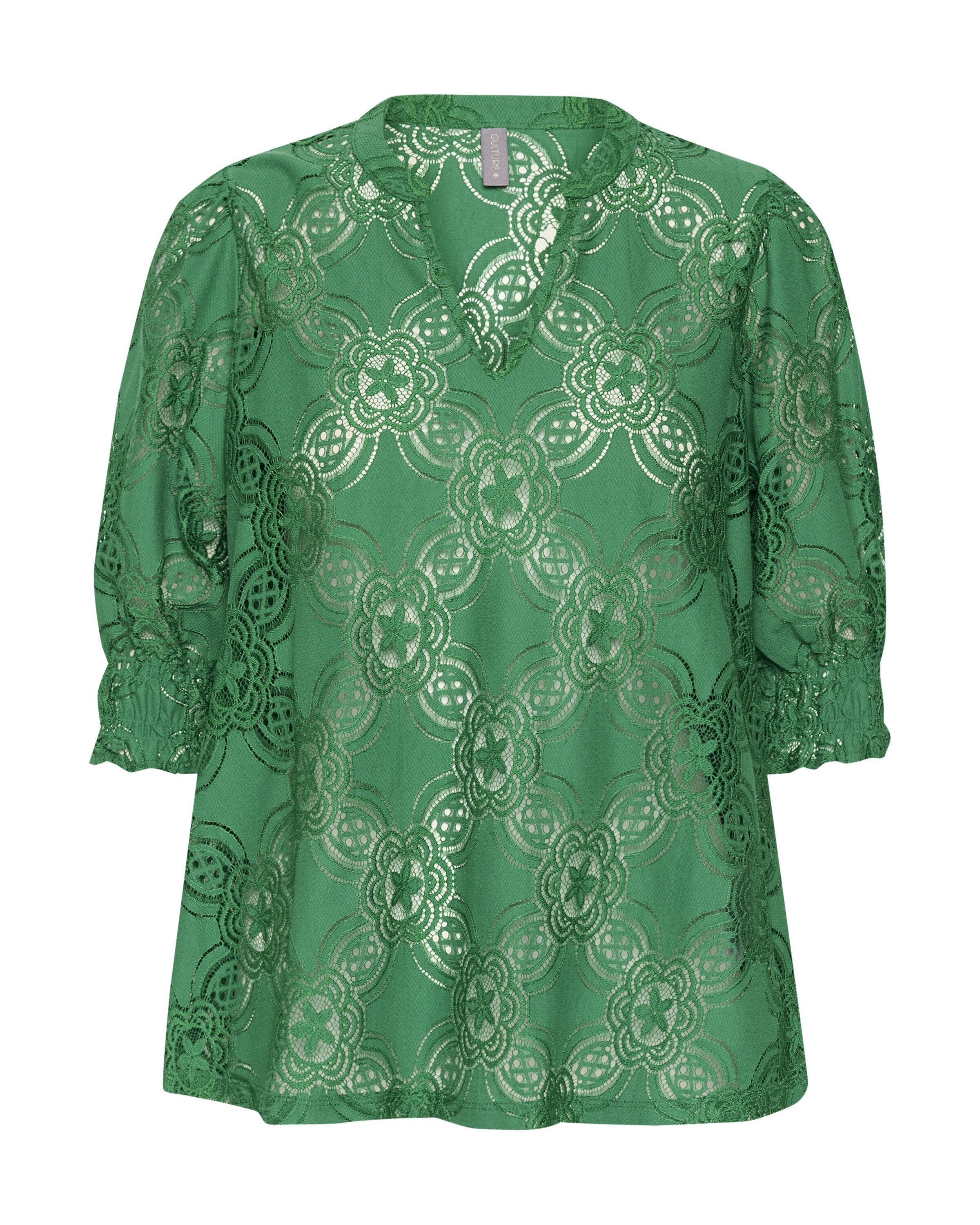 CULTURE Blouse 'Olu' in Groen: voorkant