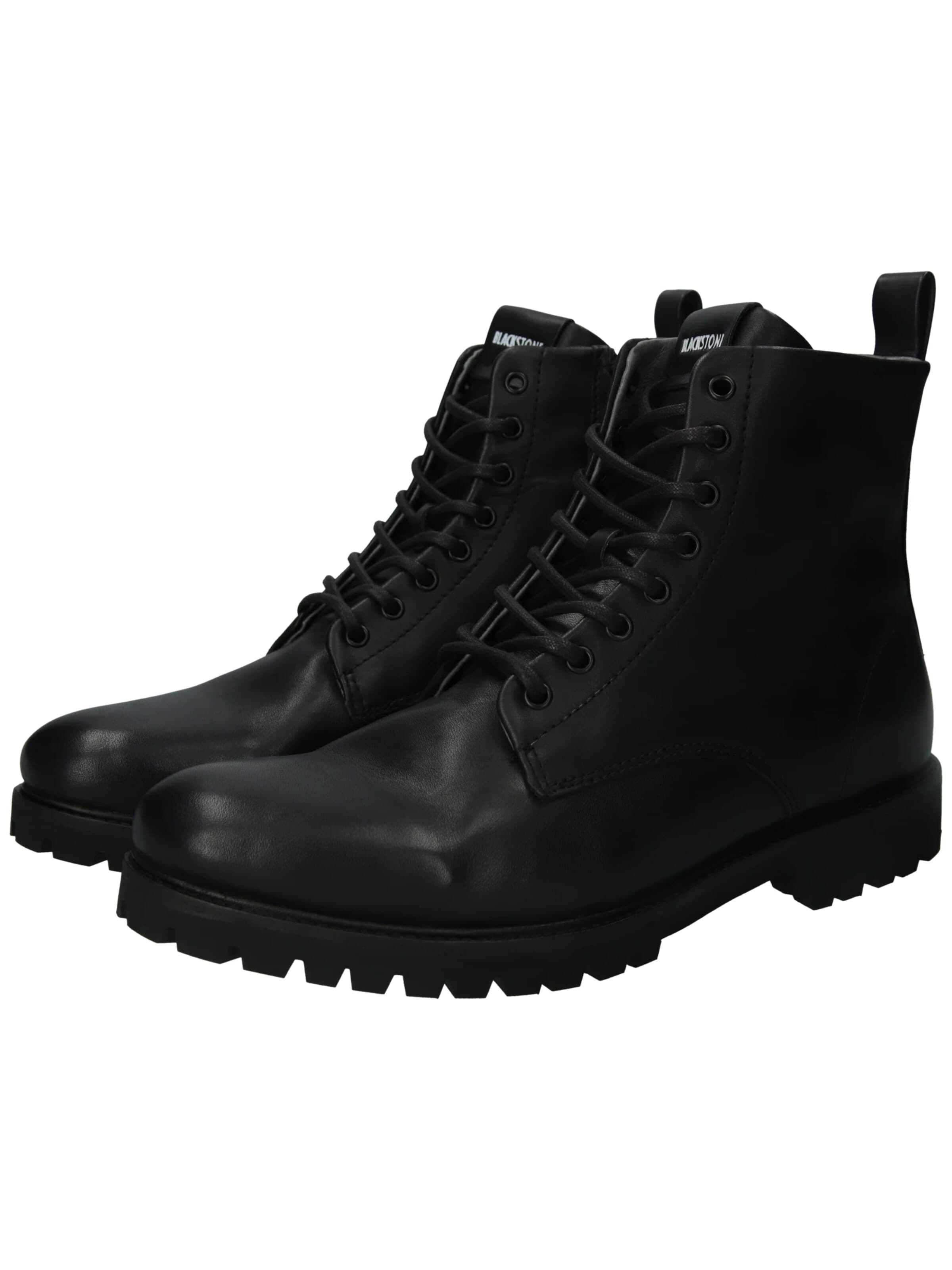 BLACKSTONE Boots med snörning 'Jaxon SG33' i svart
