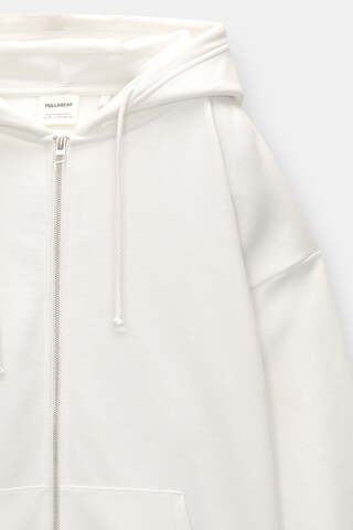 Pull&Bear Sweatjacka i vit