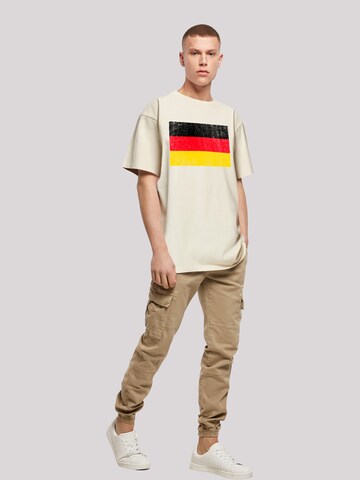 T-Shirt 'Germany Deutschland Flagge distressed' F4NT4STIC en beige