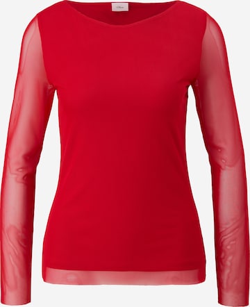 T-shirt s.Oliver BLACK LABEL en rouge : devant