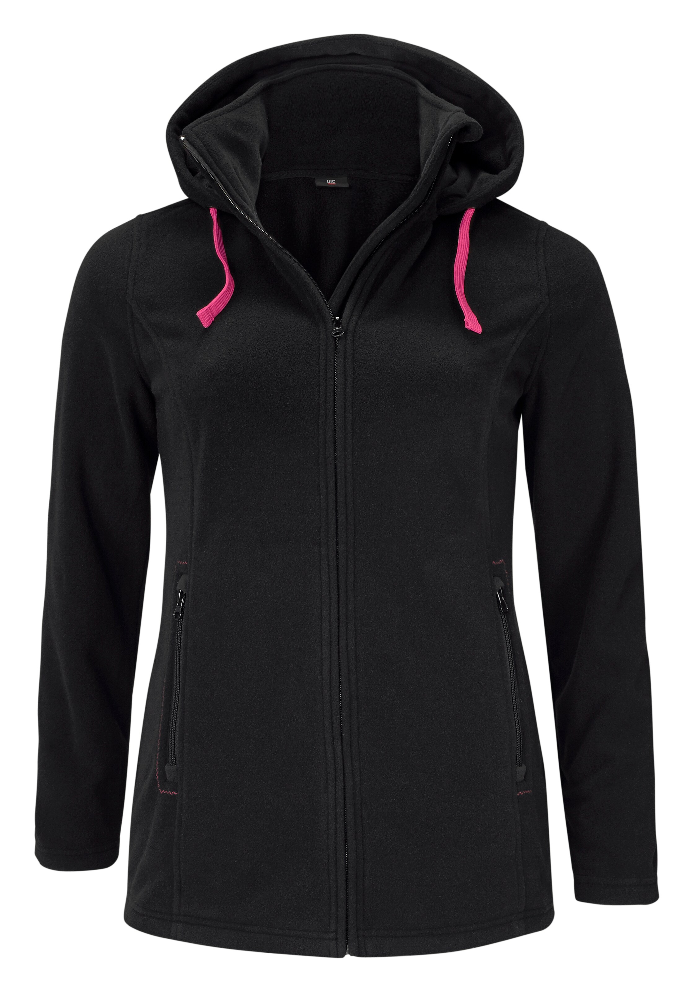 H.I.S Fleece Jacket in Black: front