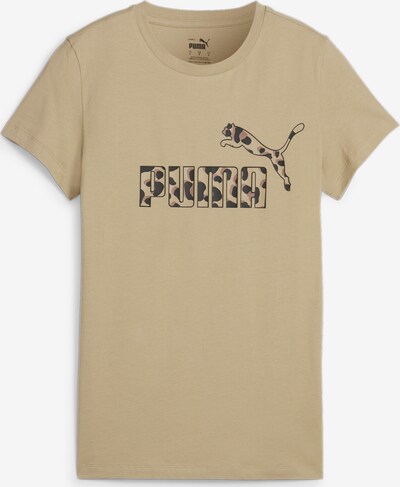 PUMA T-Shirt 'Ess+' in beige / schoko / schwarz, Produktansicht