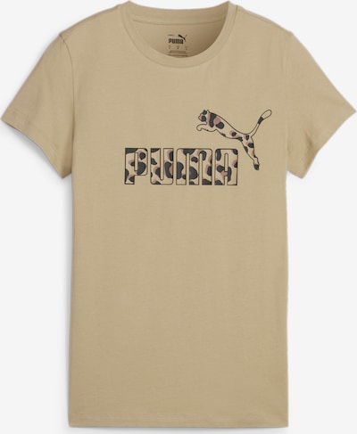 PUMA T-Shirt 'Ess+' in beige / schoko / schwarz, Produktansicht