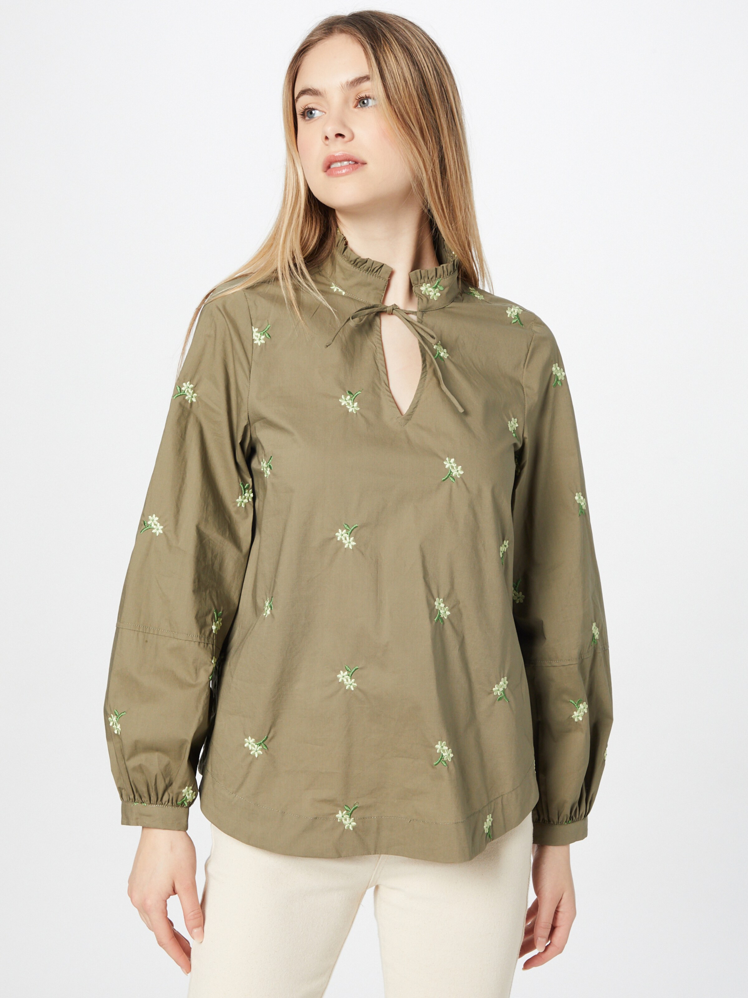 Frauen Blusen & Tuniken KAREN BY SIMONSEN Bluse 'Bea' in Khaki, Grasgrün - MH24001 Frauen Blusen & Tuniken KAREN BY SIMONSEN Bluse 'Bea' in Khaki, Grasgrün - MH24001