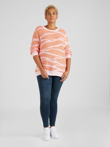 ONLY Carmakoma - Pullover 'Emma' em laranja