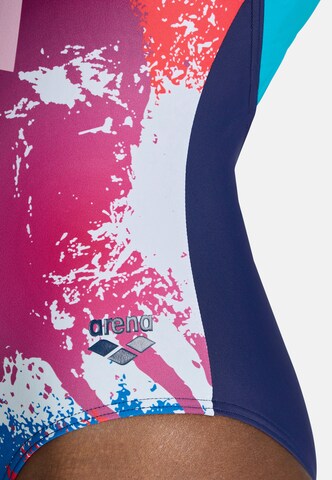 ARENA Strój kąpielowy sportowy 'WAVES BREAKING' w kolorze niebieski