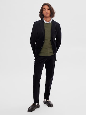 SELECTED HOMME - Regular Fit Pullover 'Berg' em verde