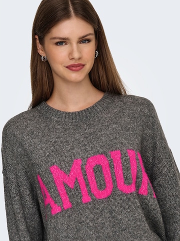 ONLY Sweter 'ONLNEW AMOUR' w kolorze szary