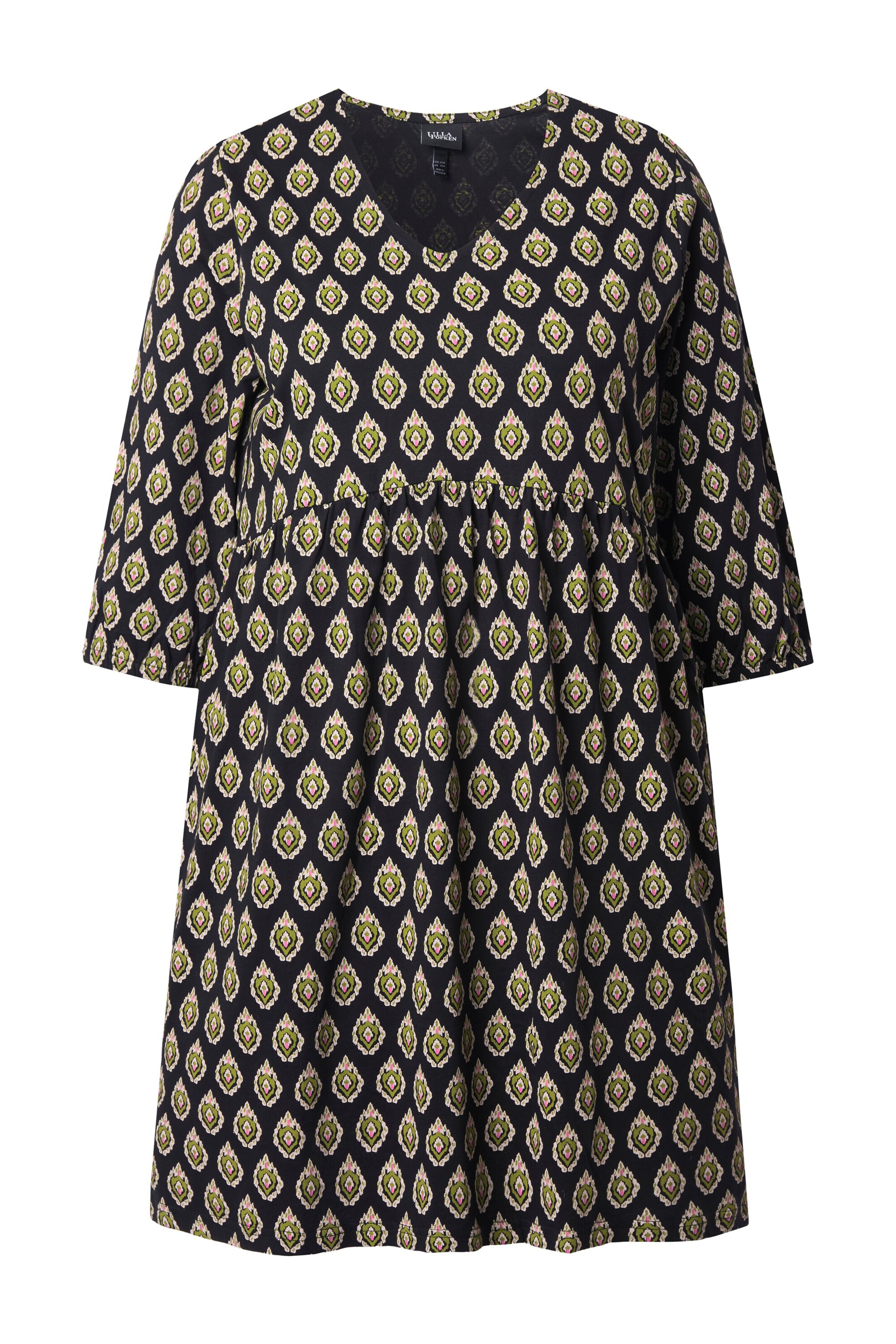 Ulla Popken Keid in kiwi / rosé / schwarz / weiß, Produktansicht