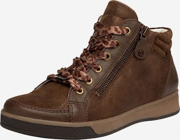 ARA Sneakers hoog in Bruin: voorkant