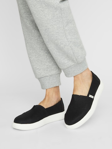 TOMS Slip-Ons 'Alpargata Mallow' in Black: front