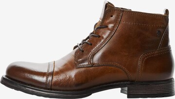JACK & JONES Lace-Up Boots 'Russel' in Brown: front