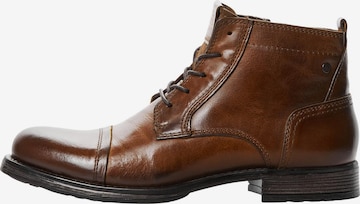 JACK & JONES - Botas con cordones 'Russel' en marrón: frente