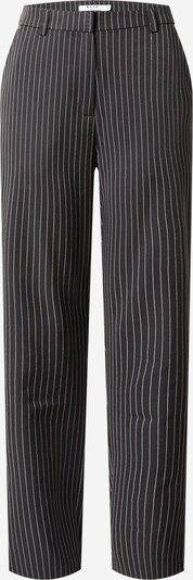 Pantaloni eleganți NA-KD pe negru / alb, Vizualizare produs