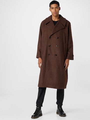 WEEKDAY Between-Seasons Coat 'Jens' in Brown: front