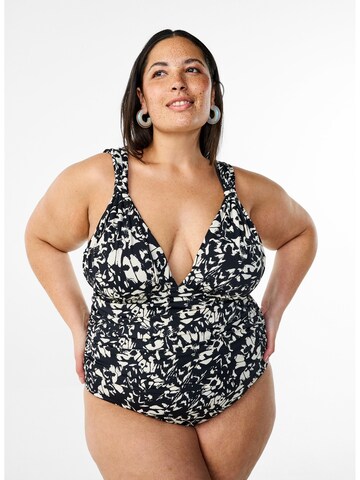 Minimizer Costume intero 'Skipa' di Swim by Zizzi in nero: frontale