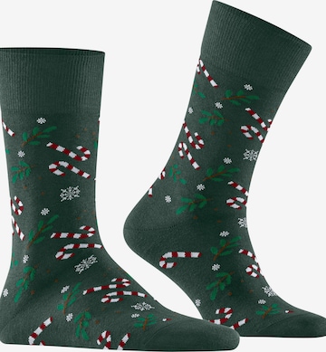 FALKE Socks 'Gift Blizzard' in Green: front
