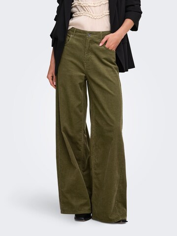 ONLY - Pierna ancha Pantalón 'NESSA' en verde: frente