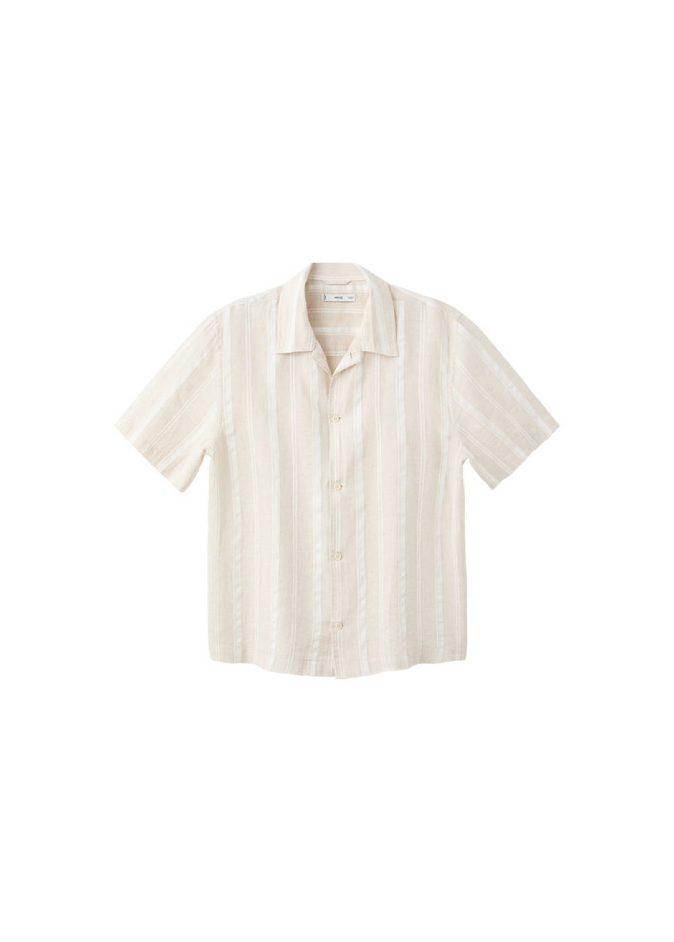 MANGO MAN Comfort fit Button Up Shirt 'Malta' in Beige: front