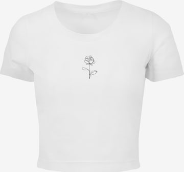 Merchcode Shirt 'Rose' in Wit: voorkant
