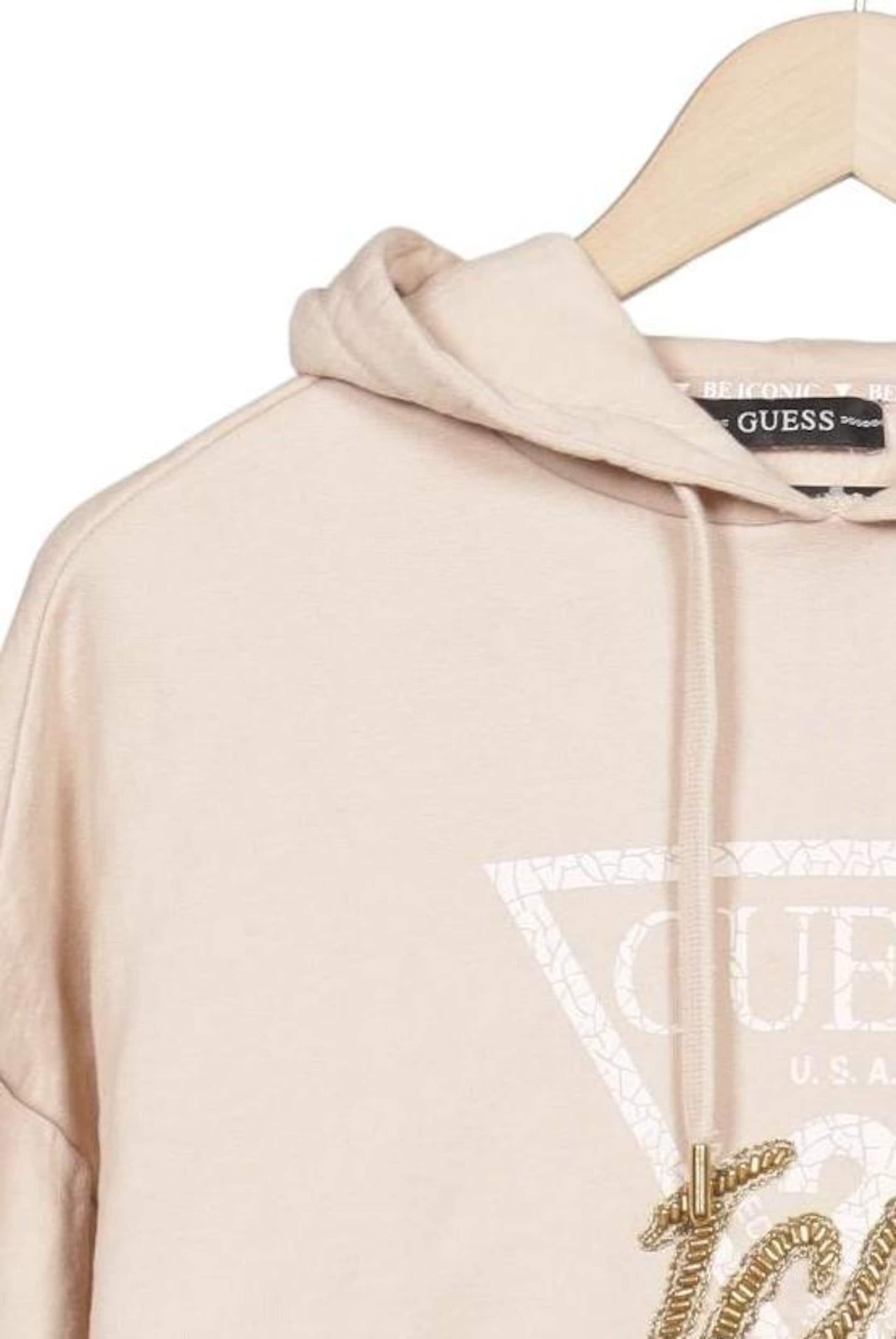 GUESS Sweatshirt & Zip-Up Hoodie in L in Beige