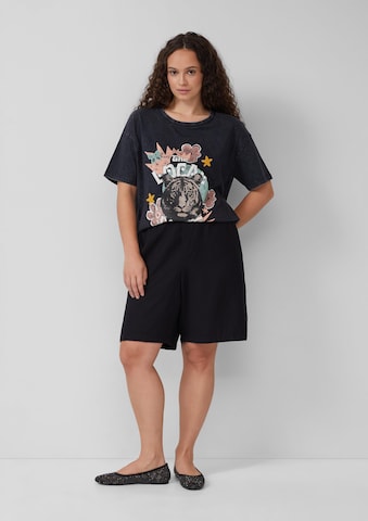 QS Wide leg Broek in Zwart