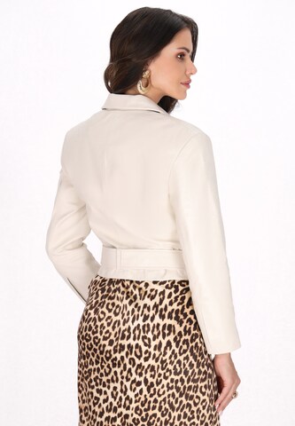 Giacca di mezza stagione di faina in beige